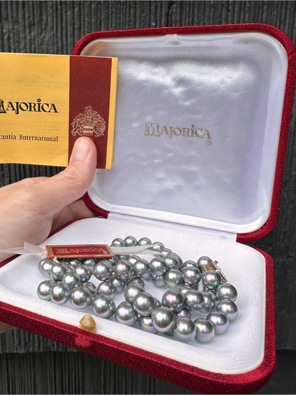 Spanish Gray Pearl Necklace